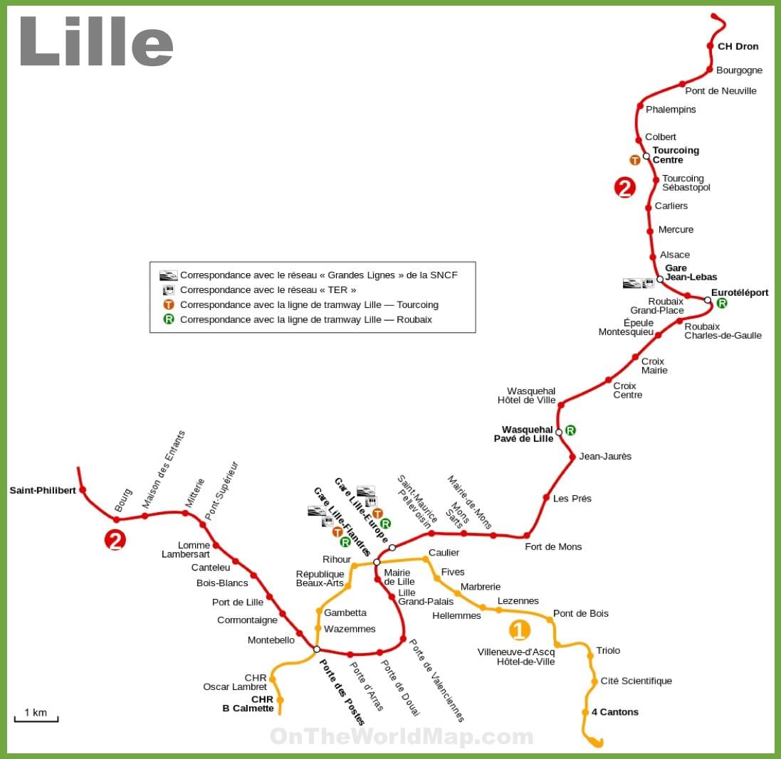 Lille метроны газрын зураг