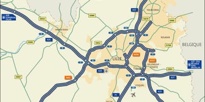 Lille авто замын газрын зураг нь