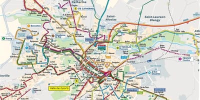 Lille нийтийн тээврийн газрын зураг